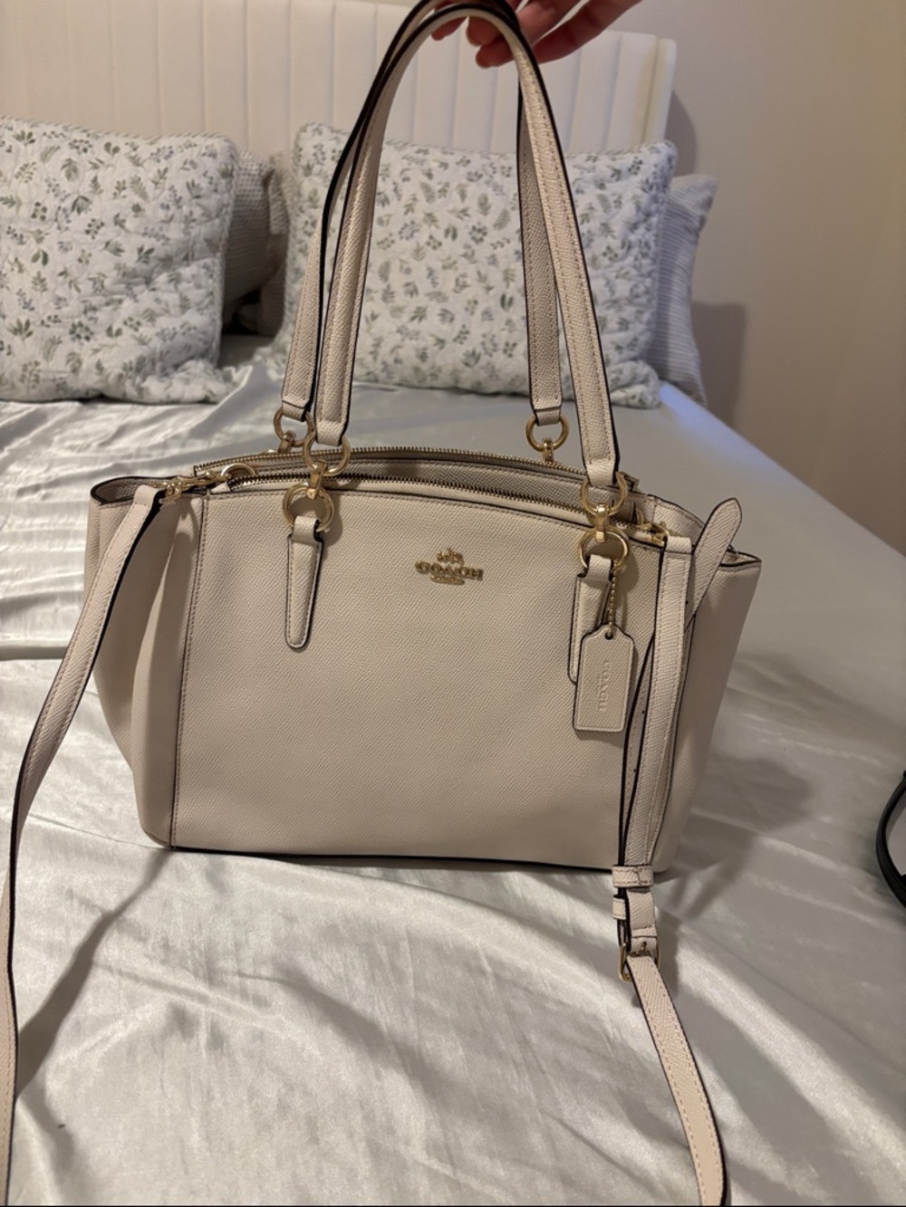 Coach Bag | White with Gold Hardware
